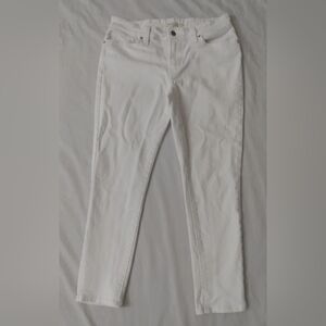 WOMENS LEVIS 711 SKINNY JEANS WHITE SIZE 29 meas. 30 X 25